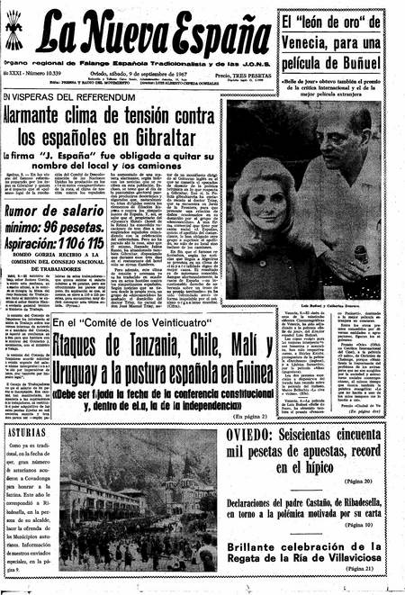 Portada Sábado 9 de  de 1967