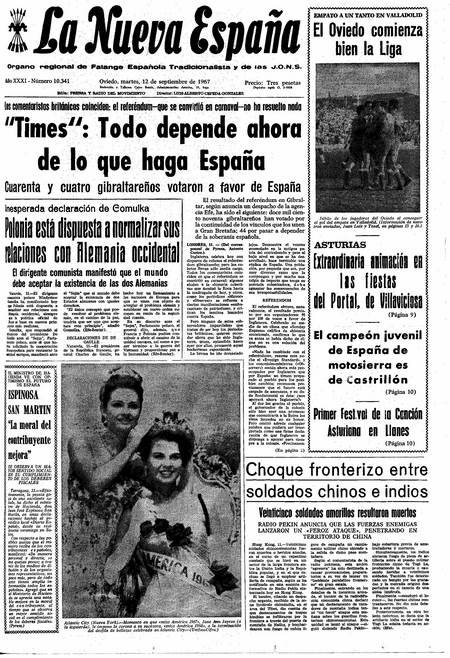 Portada Martes 12 de  de 1967