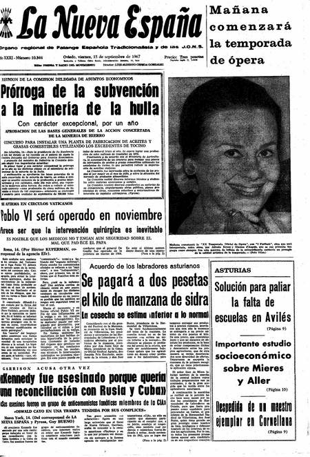 Portada Viernes 15 de  de 1967