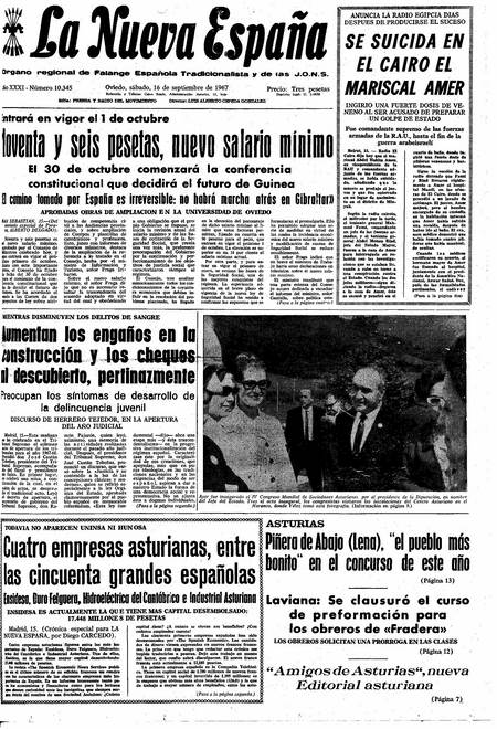 Portada Sábado 16 de  de 1967