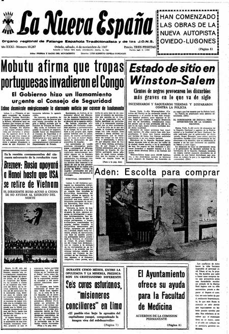 Portada Sábado 4 de Noviembre de 1967