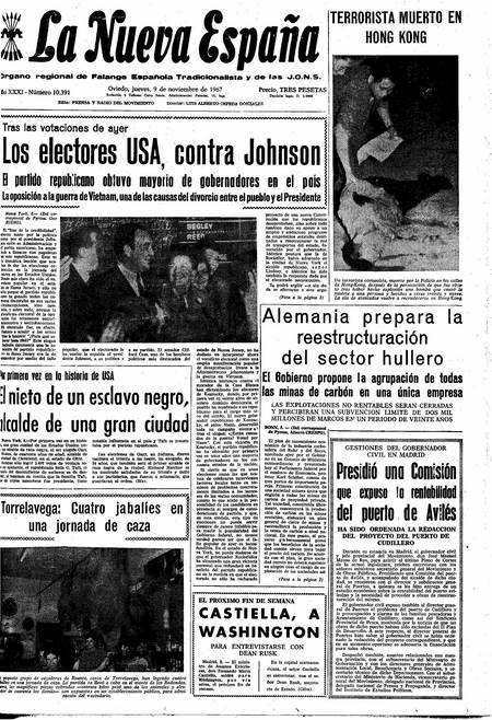 Portada Jueves 9 de Noviembre de 1967