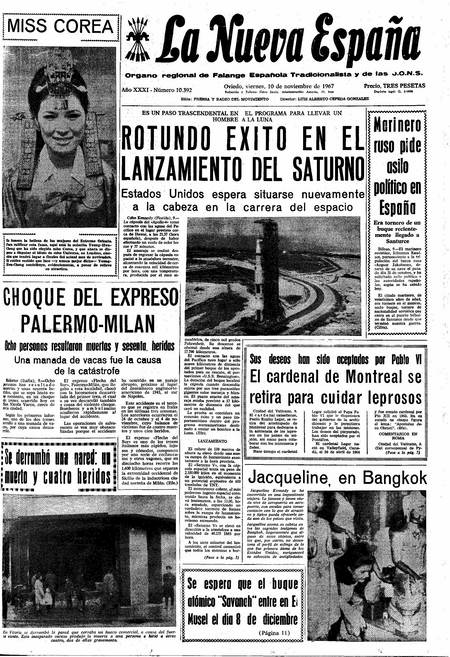 Portada Viernes 10 de Noviembre de 1967