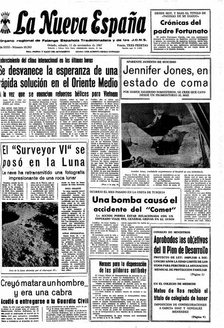 Portada Sábado 11 de Noviembre de 1967