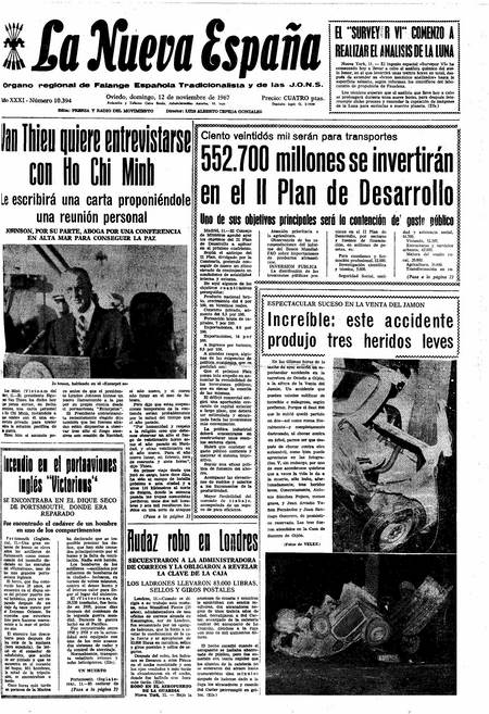 Portada Domingo 12 de Noviembre de 1967