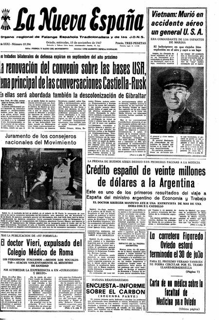 Portada Miércoles 15 de Noviembre de 1967