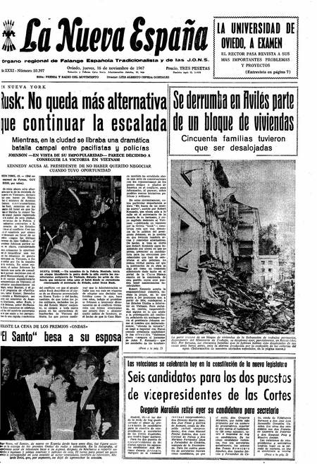 Portada Jueves 16 de Noviembre de 1967