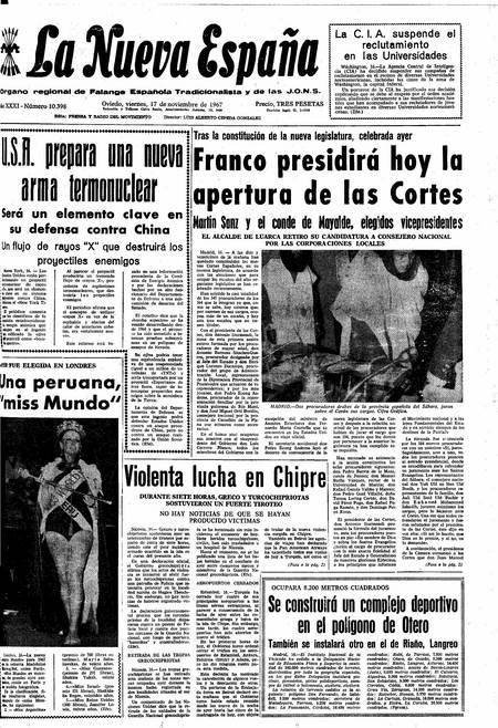 Portada Viernes 17 de Noviembre de 1967