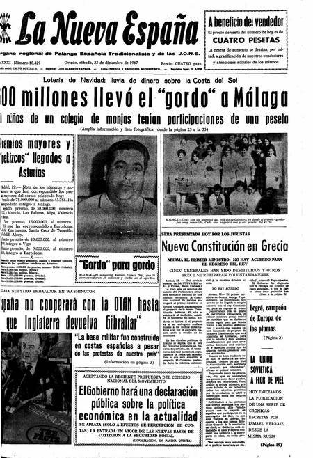 Portada Sábado 23 de Diciembre de 1967