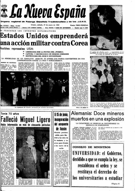 Portada Sábado 27 de  de 1968
