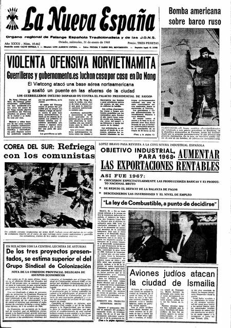 Portada Miércoles 31 de  de 1968