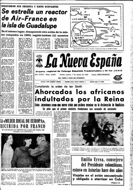Portada Jueves 7 de  de 1968