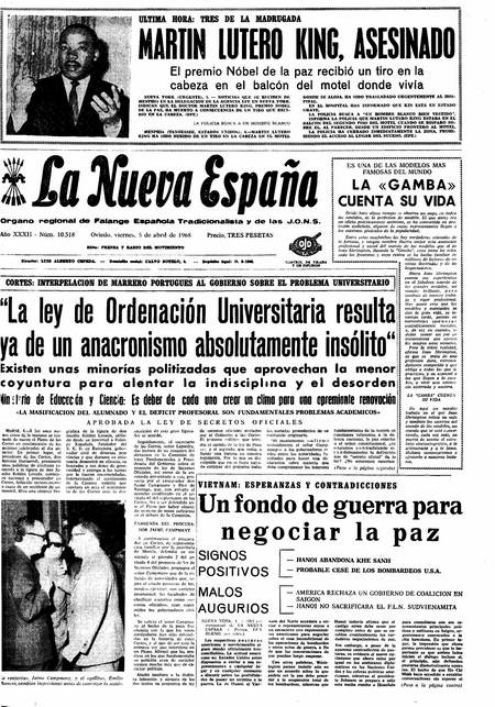 Portada Viernes 5 de  de 1968