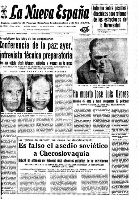 Portada Sábado 11 de  de 1968