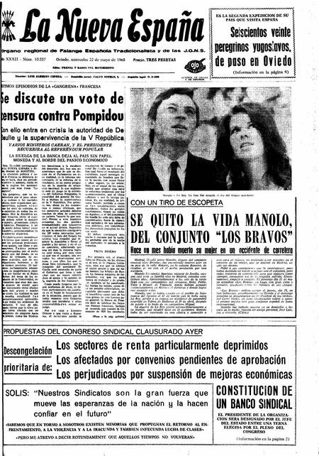 Portada Miércoles 22 de  de 1968