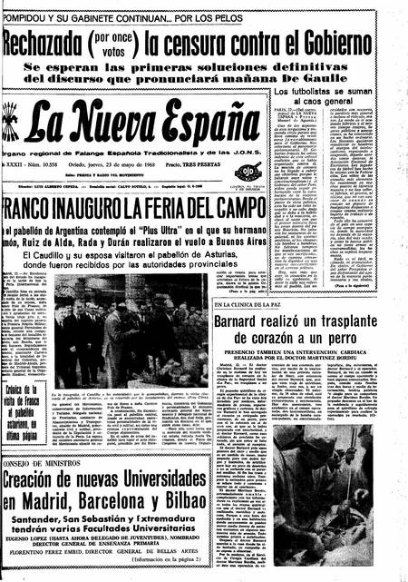 Portada Jueves 23 de  de 1968