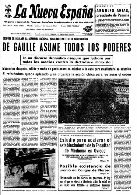 Portada Viernes 31 de  de 1968