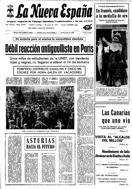 Portada Domingo 2 de  de 1968