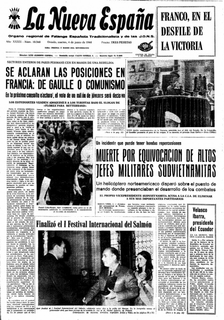Portada Martes 4 de  de 1968