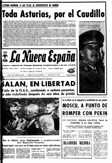 Portada Domingo 16 de  de 1968