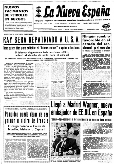 Portada Miércoles 3 de  de 1968