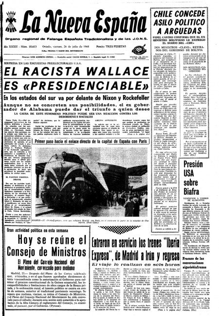 Portada Viernes 26 de  de 1968