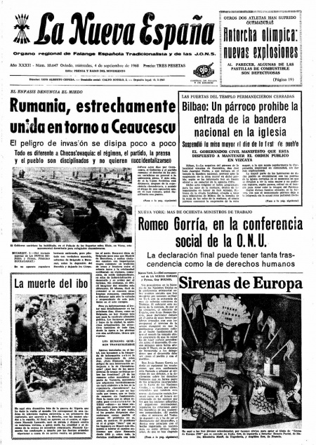 Portada Miércoles 4 de  de 1968