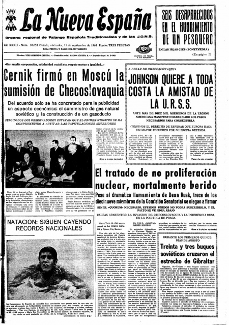 Portada Miércoles 11 de  de 1968