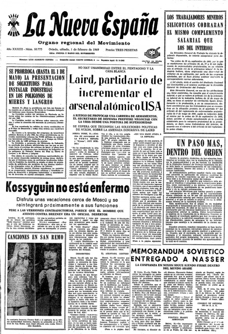 Portada Sábado 1 de  de 1969