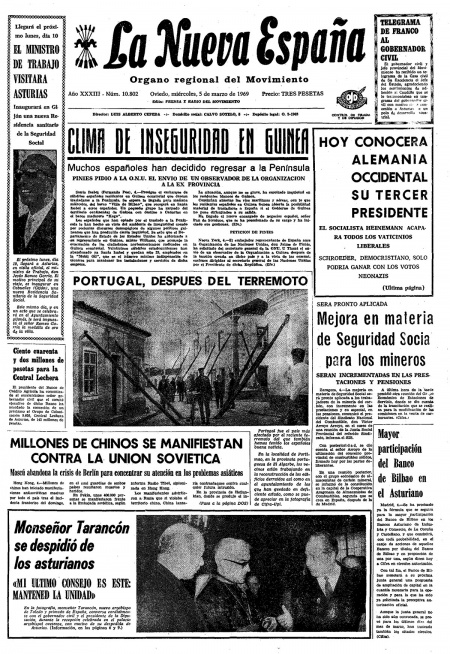 Portada Miércoles 5 de  de 1969