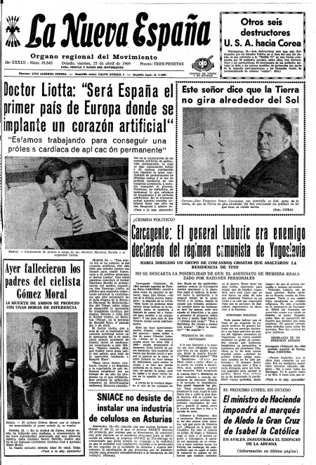 Portada Viernes 25 de  de 1969