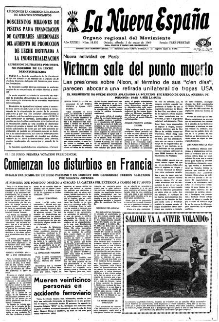 Portada Sábado 3 de  de 1969