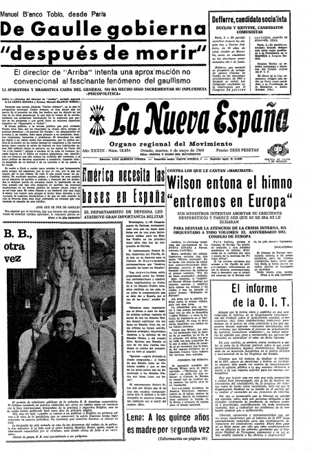 Portada Martes 6 de  de 1969