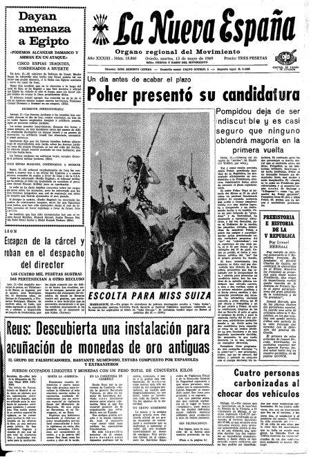 Portada Martes 13 de  de 1969