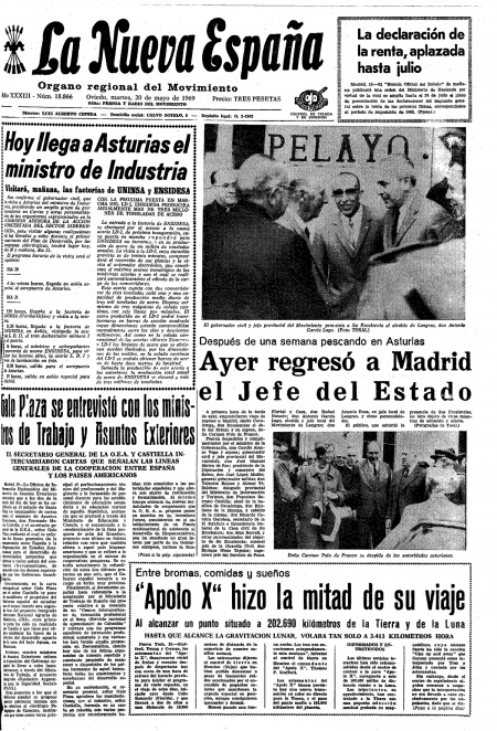 Portada Martes 20 de  de 1969