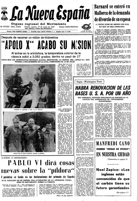 Portada Martes 27 de  de 1969