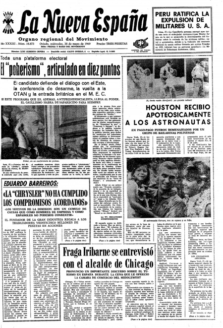 Portada Miércoles 28 de  de 1969