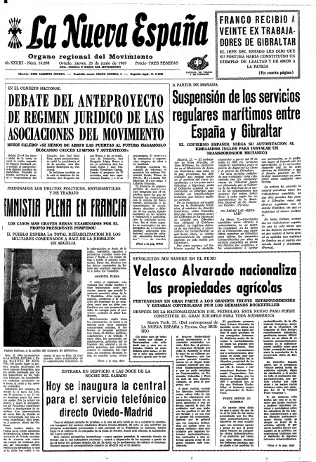 Portada Jueves 26 de  de 1969