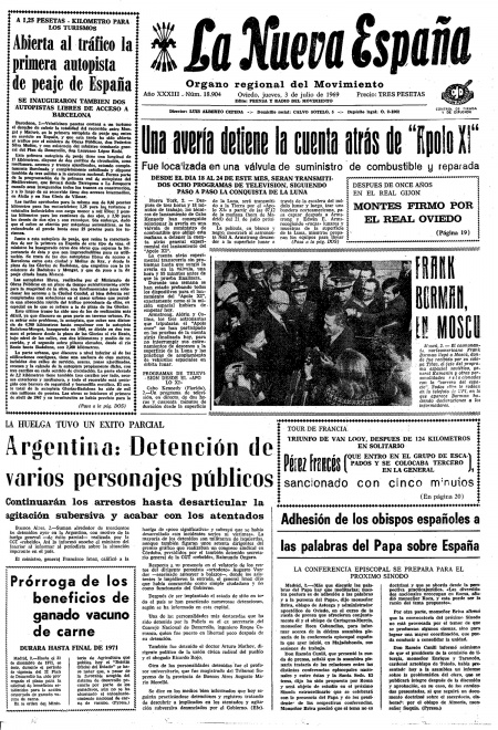 Portada Jueves 3 de  de 1969