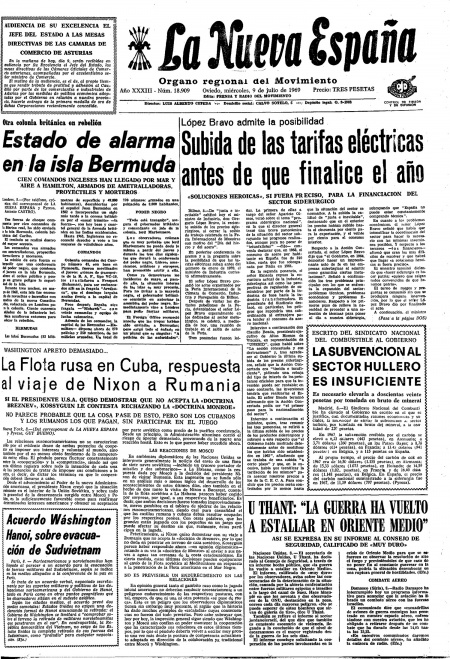 Portada Miércoles 9 de  de 1969