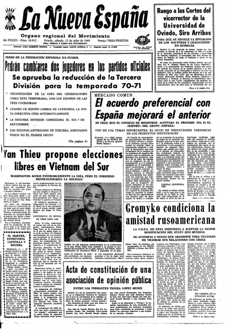 Portada Sábado 12 de  de 1969