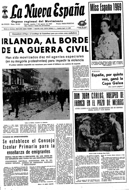 Portada Martes 5 de  de 1969