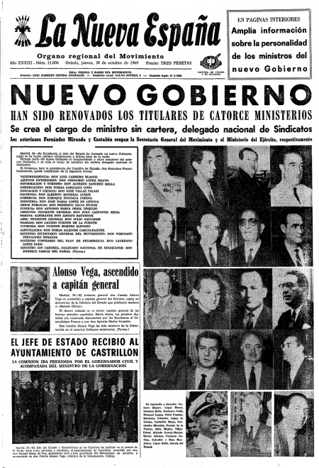 Portada Jueves 30 de Octubre de 1969