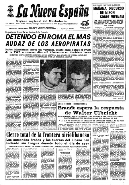 Portada Domingo 2 de Noviembre de 1969