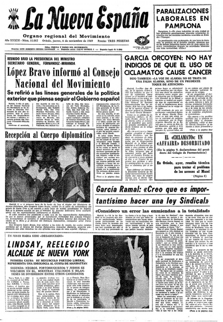 Portada Jueves 6 de Noviembre de 1969