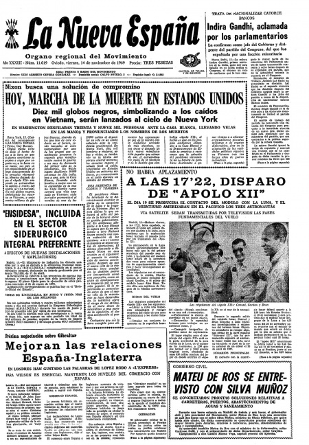 Portada Viernes 14 de Noviembre de 1969