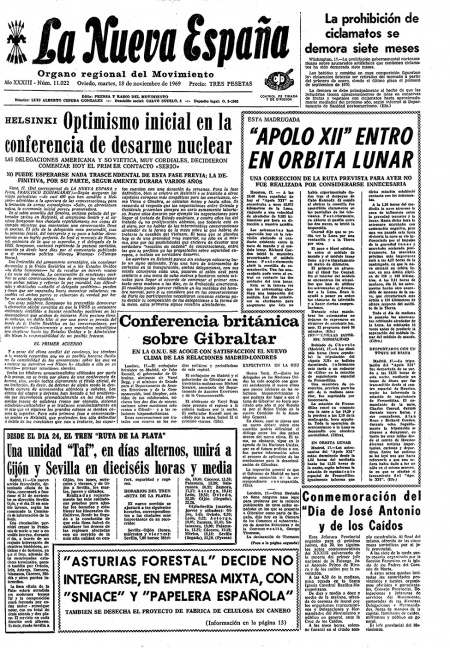 Portada Martes 18 de Noviembre de 1969