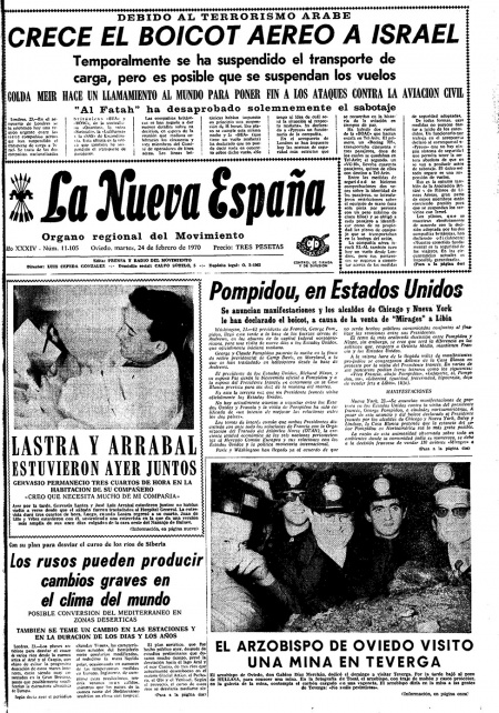 Portada Martes 24 de  de 1970
