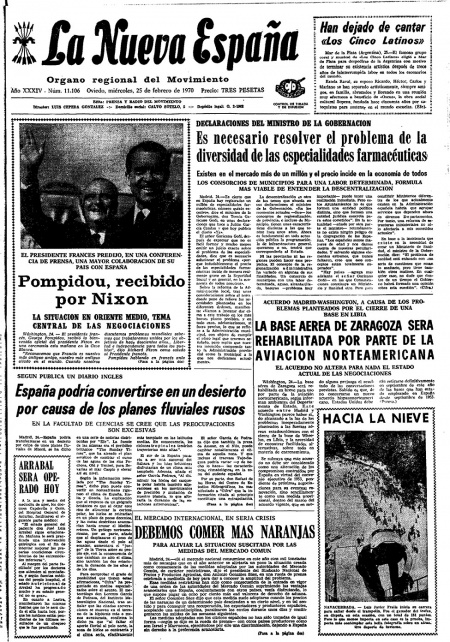 Portada Miércoles 25 de  de 1970