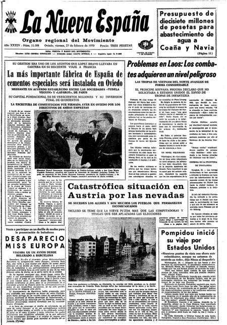 Portada Viernes 27 de  de 1970